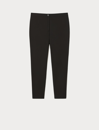 Slim-fit cotton canvas trousers - Marina Rinaldi