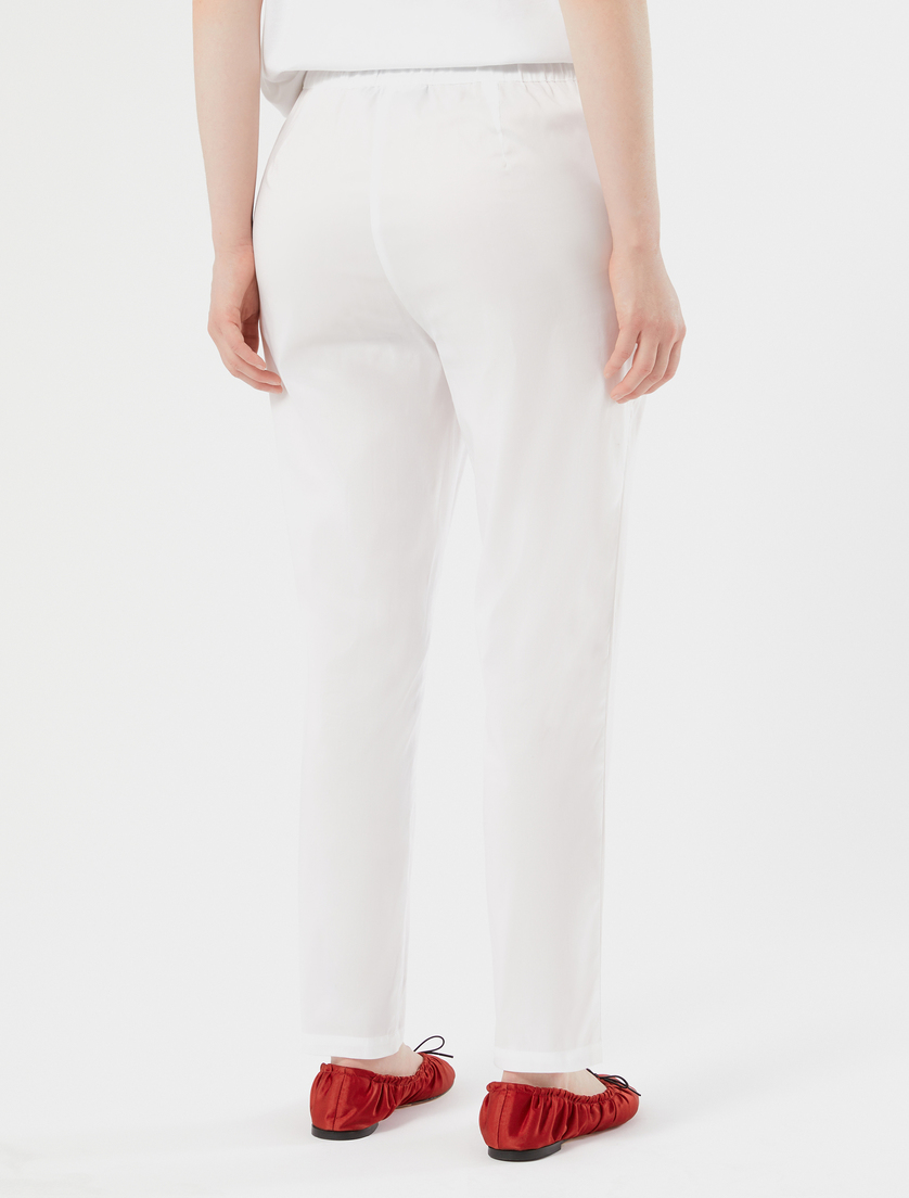 Hose aus Baumwollpopeline - WEISS - Marina Rinaldi - 4