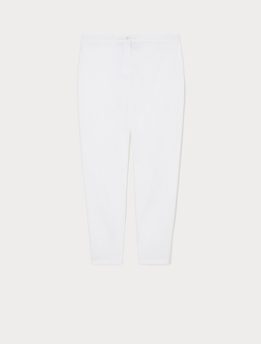 Hose aus Baumwollpopeline - WEISS - Marina Rinaldi