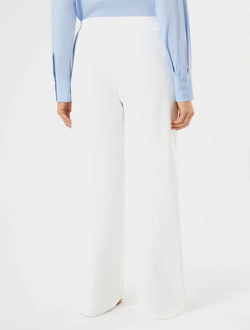 Straight-fit cotton canvas trousers - WHITE - Marina Rinaldi - 4