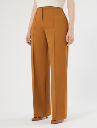 Straight-fit cotton canvas trousers - SIENA