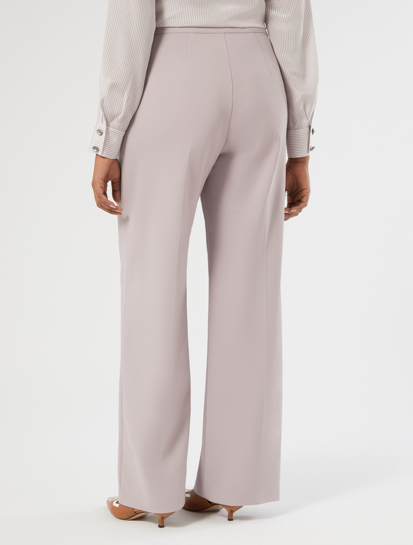 Straight-fit cotton canvas trousers - LILAC - Marina Rinaldi - 4