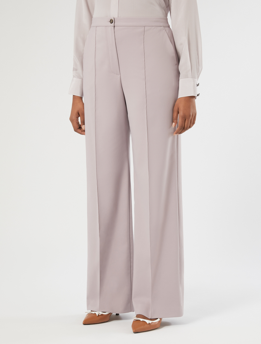 Straight-fit cotton canvas trousers - LILAC - Marina Rinaldi - 3