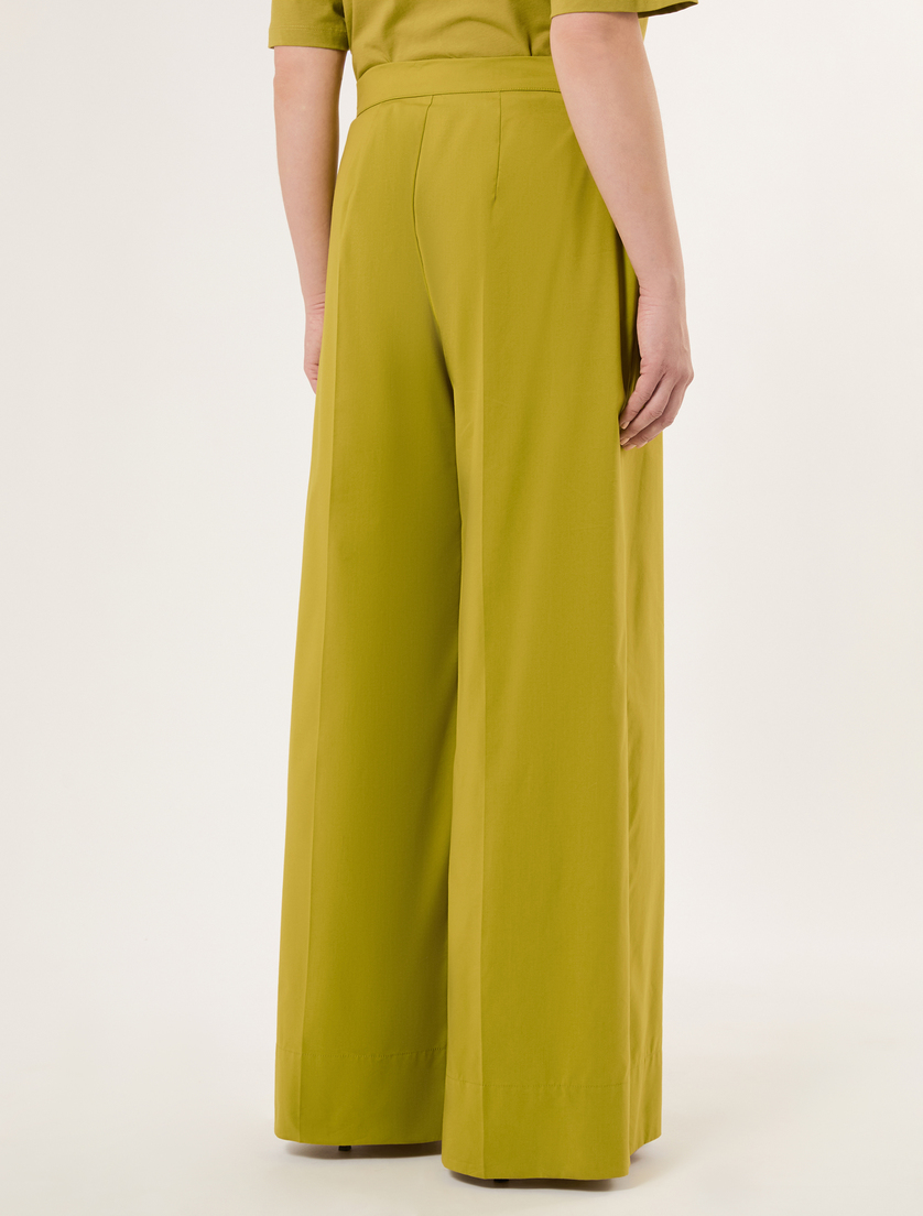 Hose aus Popeline - OLIVENGRUEN - Marina Rinaldi - 4