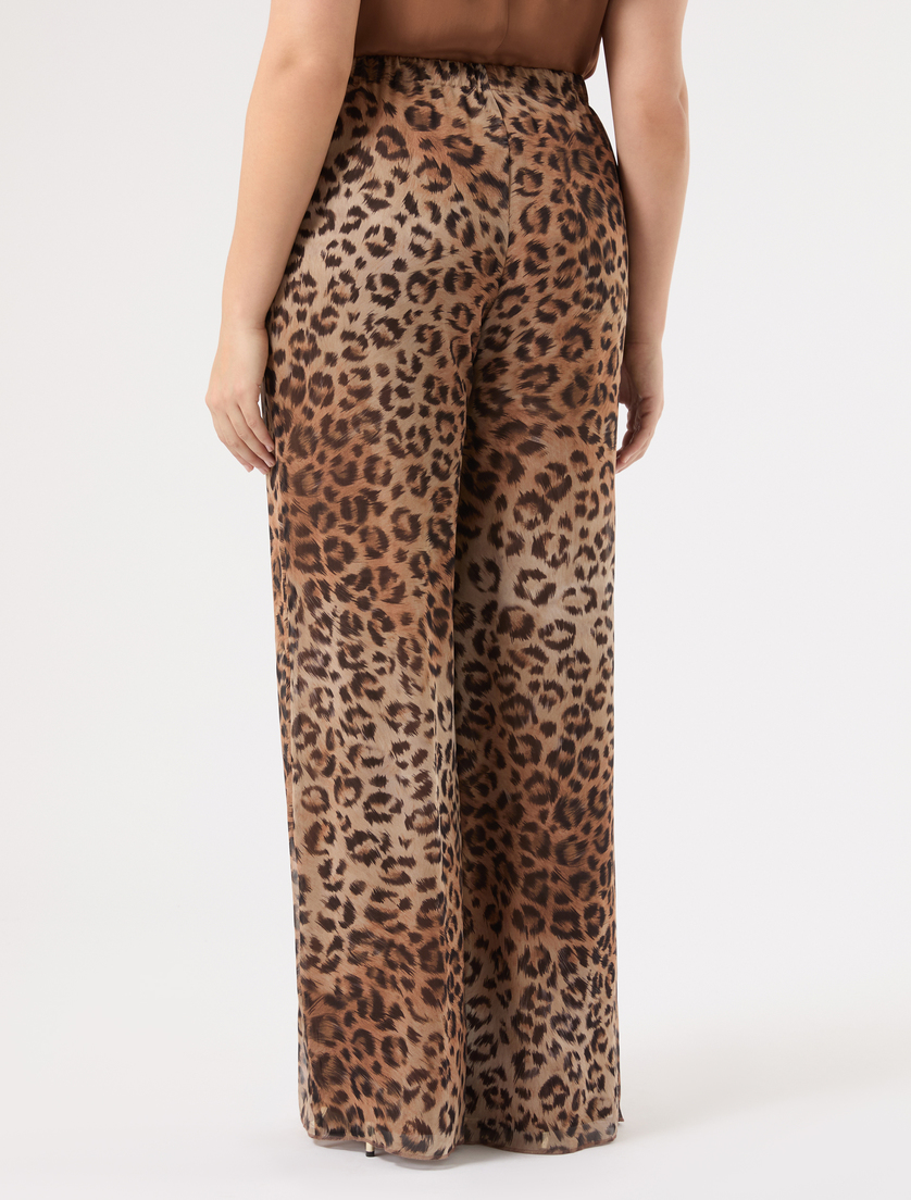 Hose aus Seidengeorgette - BRAUN - Marina Rinaldi - 4