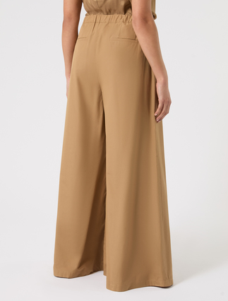 Cotton poplin trousers - CAMEL - Marina Rinaldi - 4