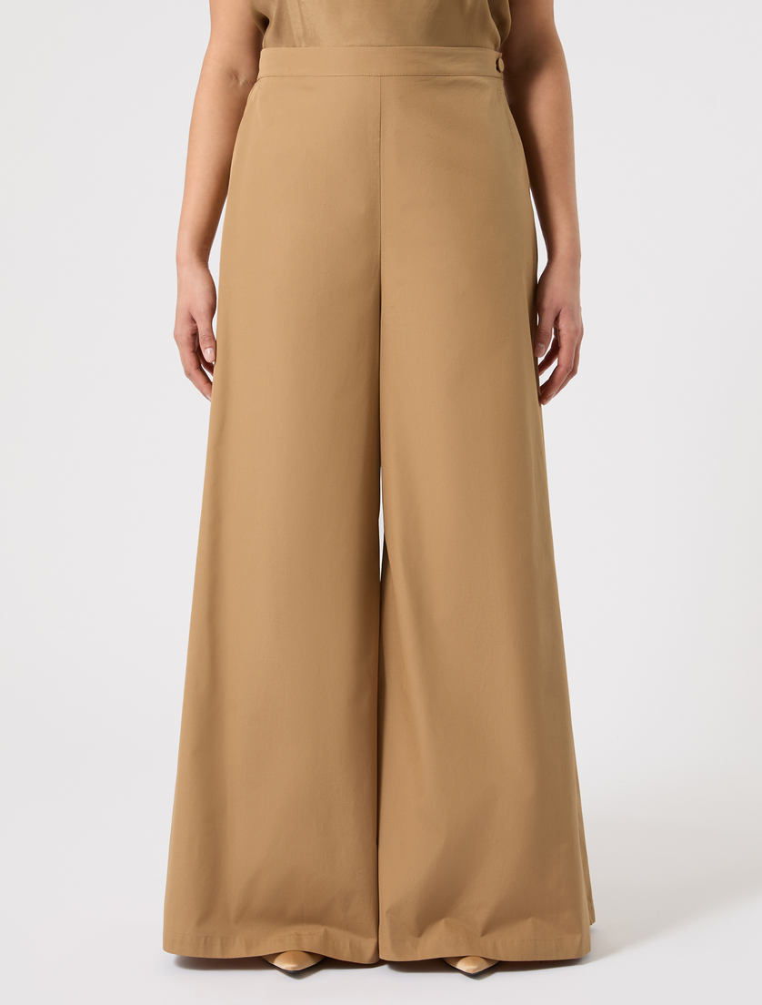 Pantaloni in popeline di cotone - CAMMELLO - Marina Rinaldi - 3