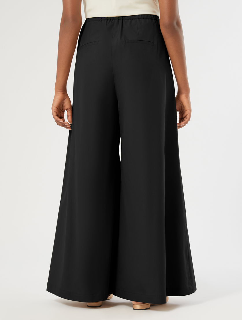 Pantaloni in popeline di cotone - NERO - Marina Rinaldi - 4