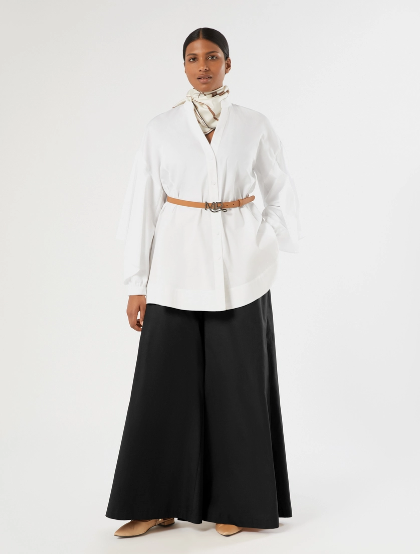 Cotton poplin trousers - Marina Rinaldi