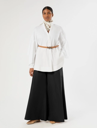 Cotton poplin trousers - Marina Rinaldi