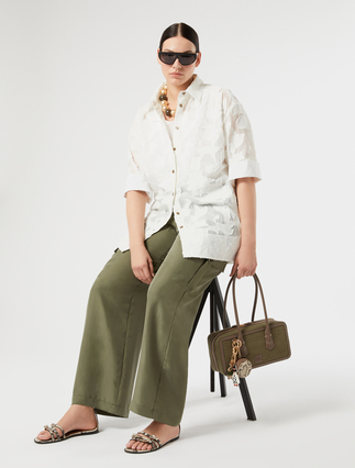 Silk Habotai cargo trousers - Marina Rinaldi