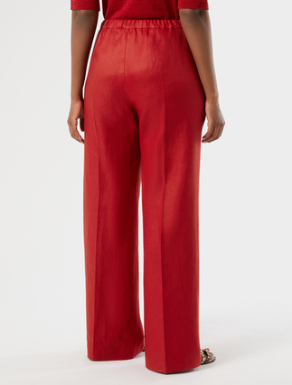 Linen trousers - CHERRY - Marina Rinaldi - 4