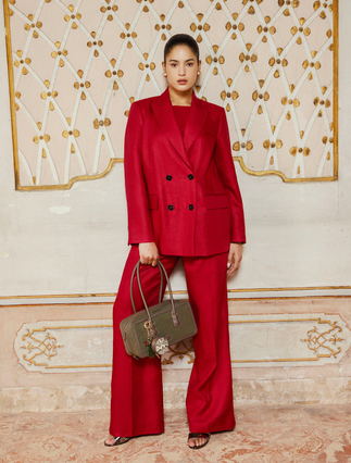 Linen trousers - CHERRY