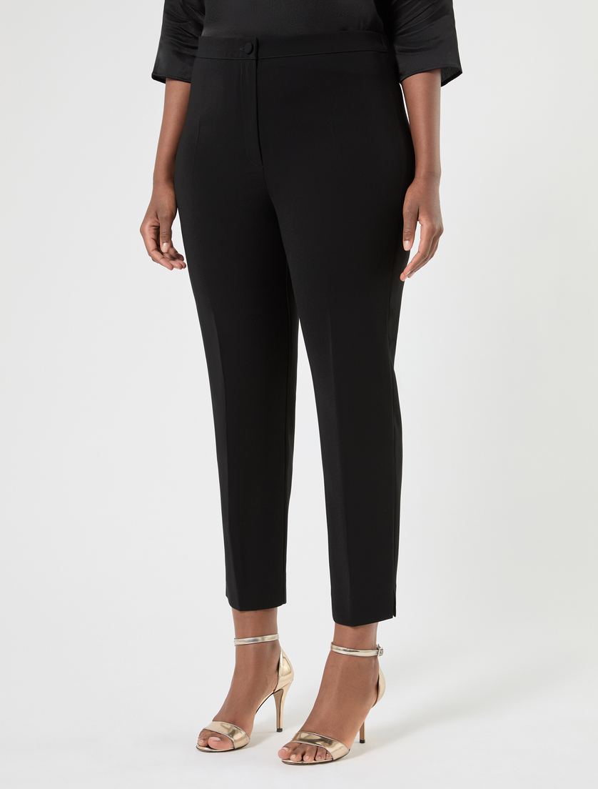 Triacetate cady trousers - BLACK - Marina Rinaldi - 3
