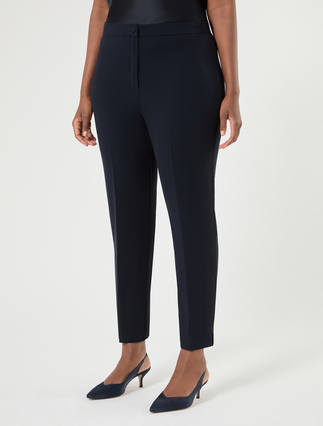 Triacetate cady trousers - MIDNIGHTBLUE