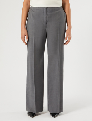 Woollen cloth trousers - DARK GREY