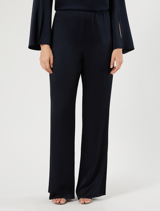 Shiny frisottino trousers - MIDNIGHTBLUE