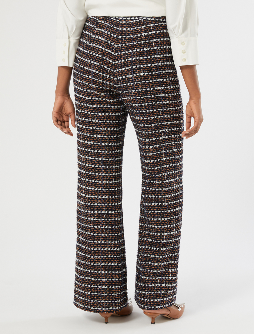 Bouclé fabric trousers - BLUE BROWN - Marina Rinaldi - 4