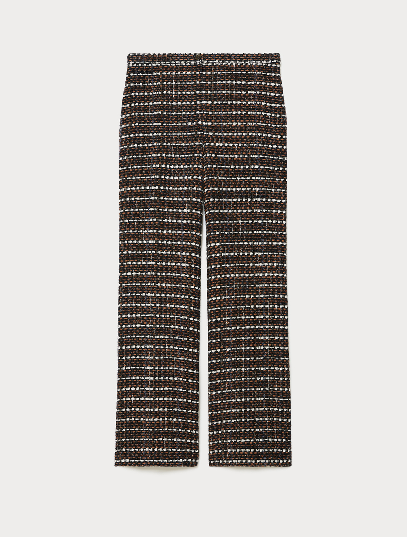 Bouclé fabric trousers - BLUE BROWN - Marina Rinaldi