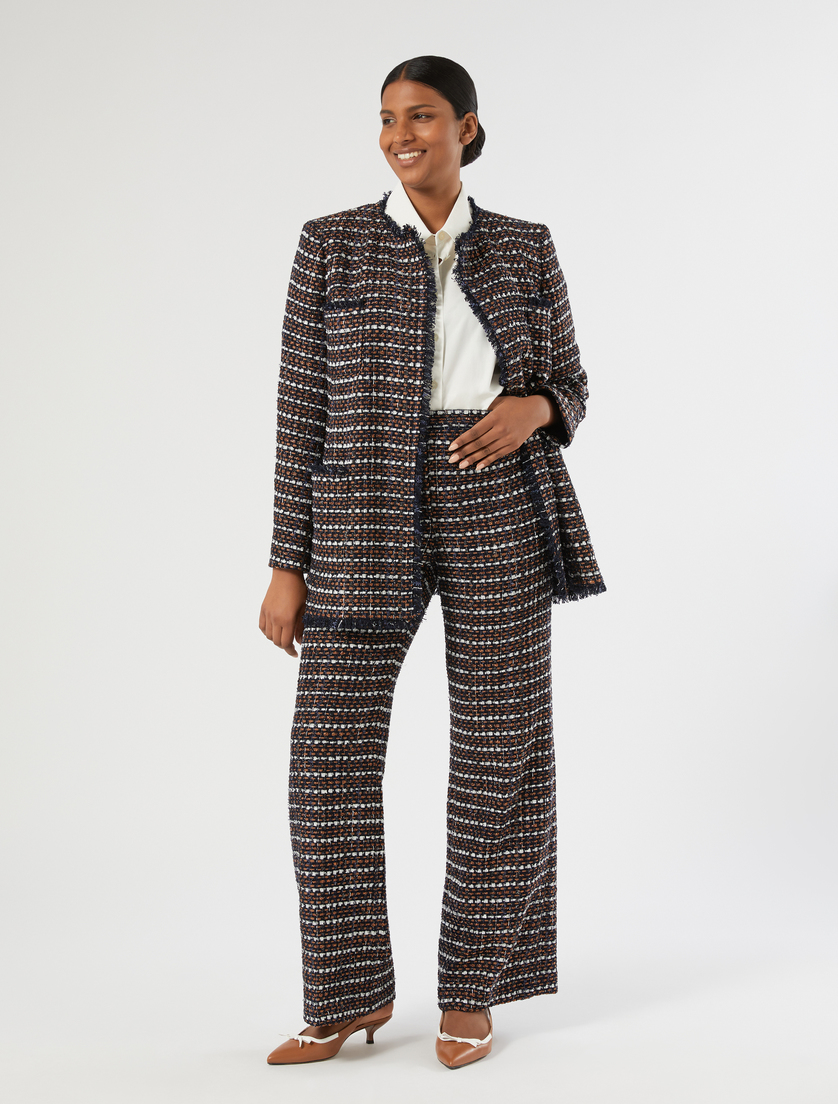 Bouclé fabric trousers - Marina Rinaldi