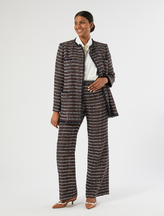 Bouclé fabric trousers - Marina Rinaldi