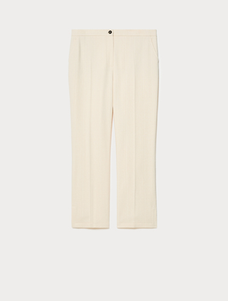 Basketweave cotton trousers - Marina Rinaldi