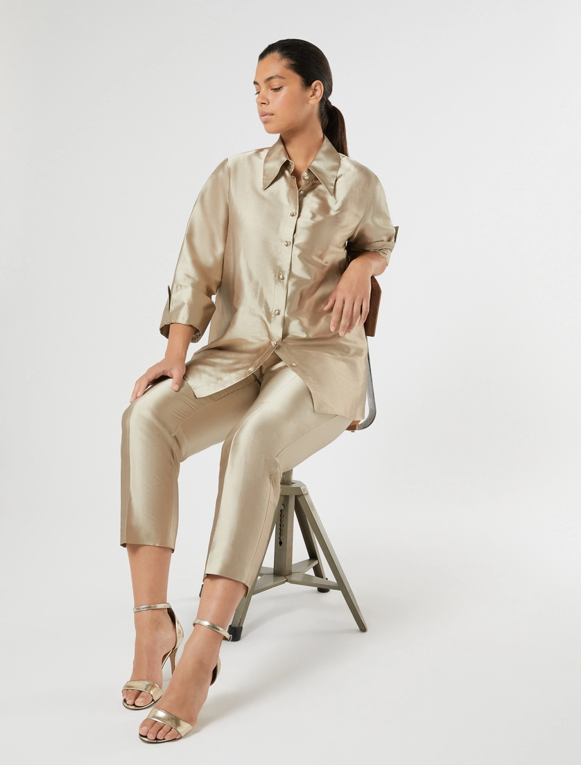 Silk shantung trousers - Marina Rinaldi