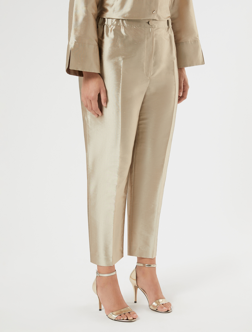 Hose aus Shantung-Seide - HASELNUSS - Marina Rinaldi - 3