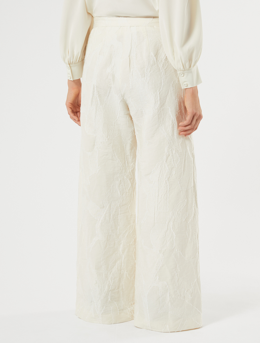 Pantaloni in fil coupé - BIANCO AVORIO - Marina Rinaldi - 4