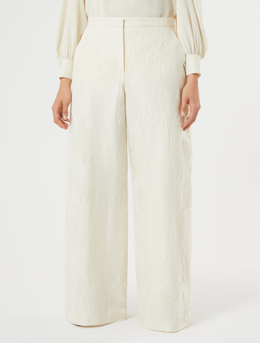 Pantaloni in fil coupé - BIANCO AVORIO - Marina Rinaldi - 3