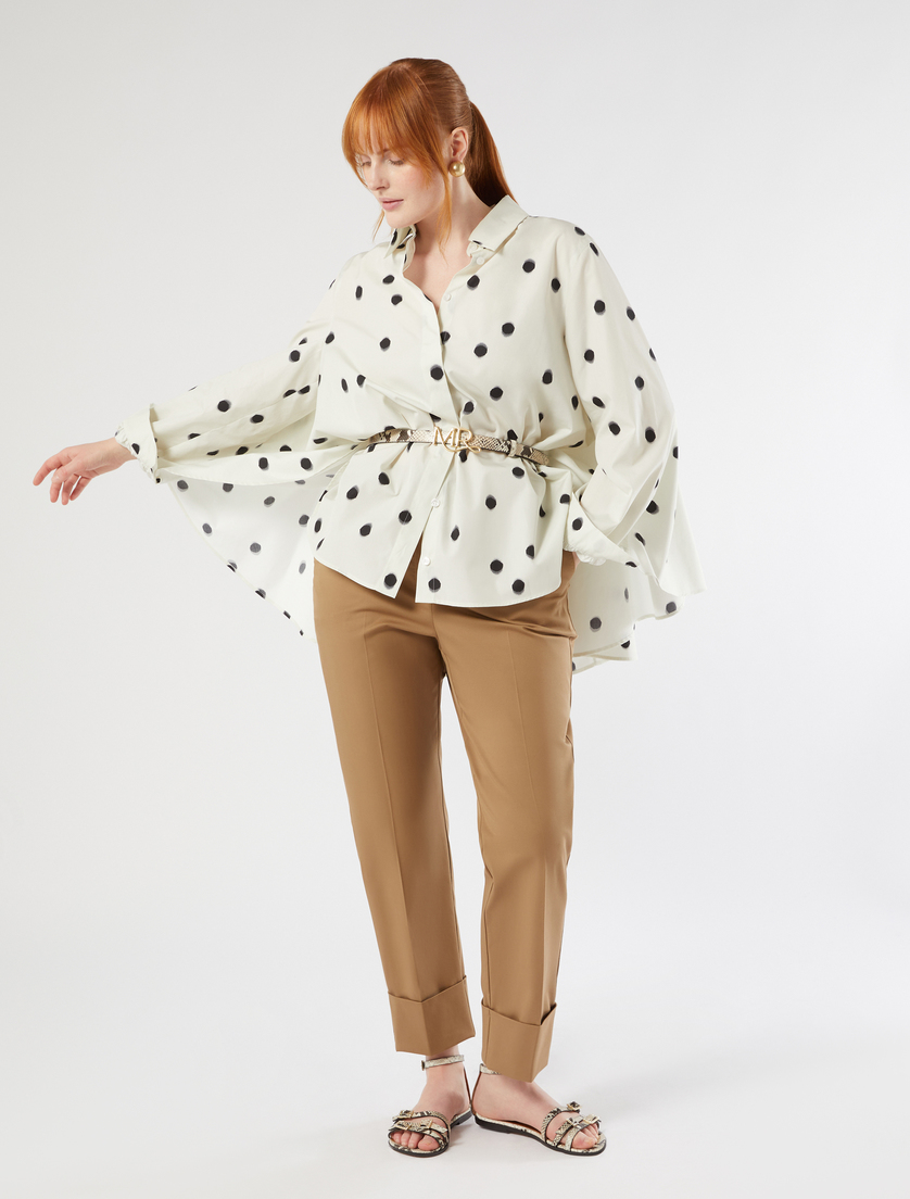 Cotton gabardine trousers - Marina Rinaldi