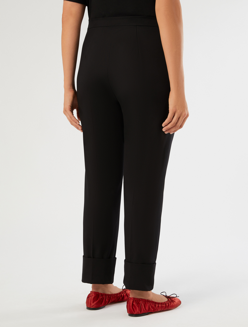 Cotton gabardine trousers - BLACK - Marina Rinaldi - 4