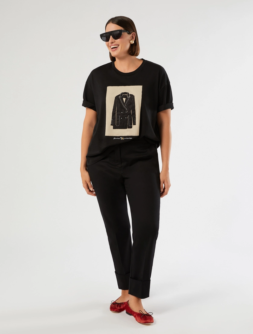 Cotton gabardine trousers - Marina Rinaldi