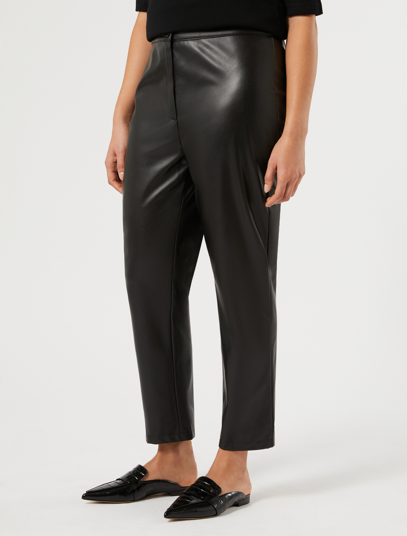 Coated fabric trousers - BLACK - Marina Rinaldi - 3