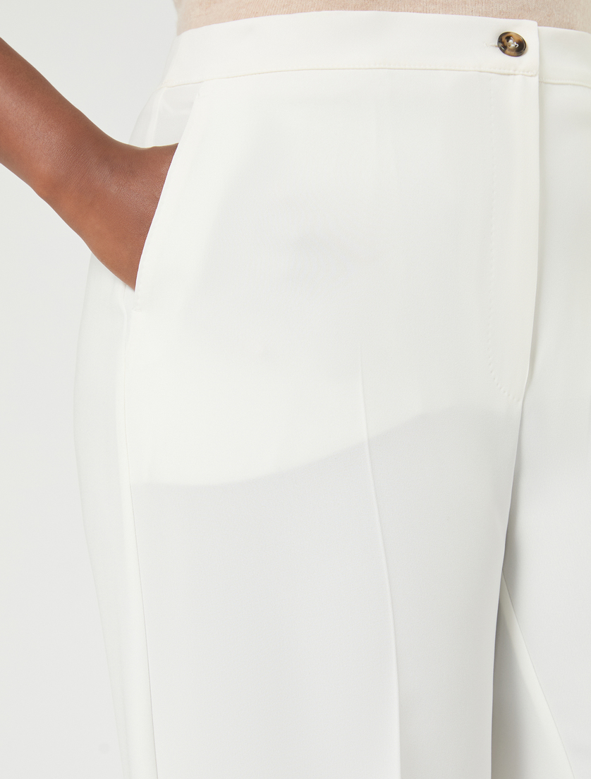 Hose aus Triacetat-Cady - WEISS - Marina Rinaldi - 5