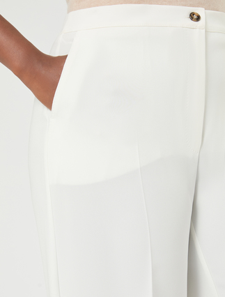 Triacetate cady trousers - WHITE - Marina Rinaldi - 5