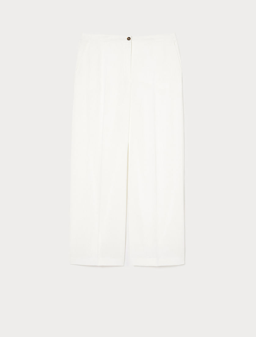 Hose aus Triacetat-Cady - WEISS - Marina Rinaldi