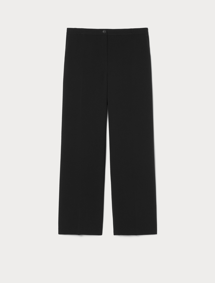 Straight-fit cady trousers - BLACK - Marina Rinaldi