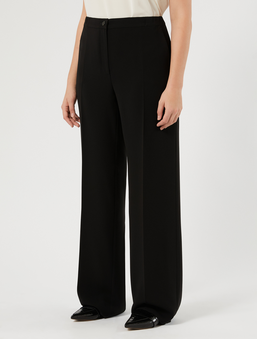 Straight-fit cady trousers - BLACK - Marina Rinaldi - 3