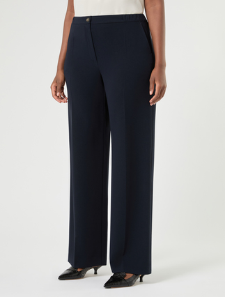 Straight-fit cady trousers - MIDNIGHTBLUE