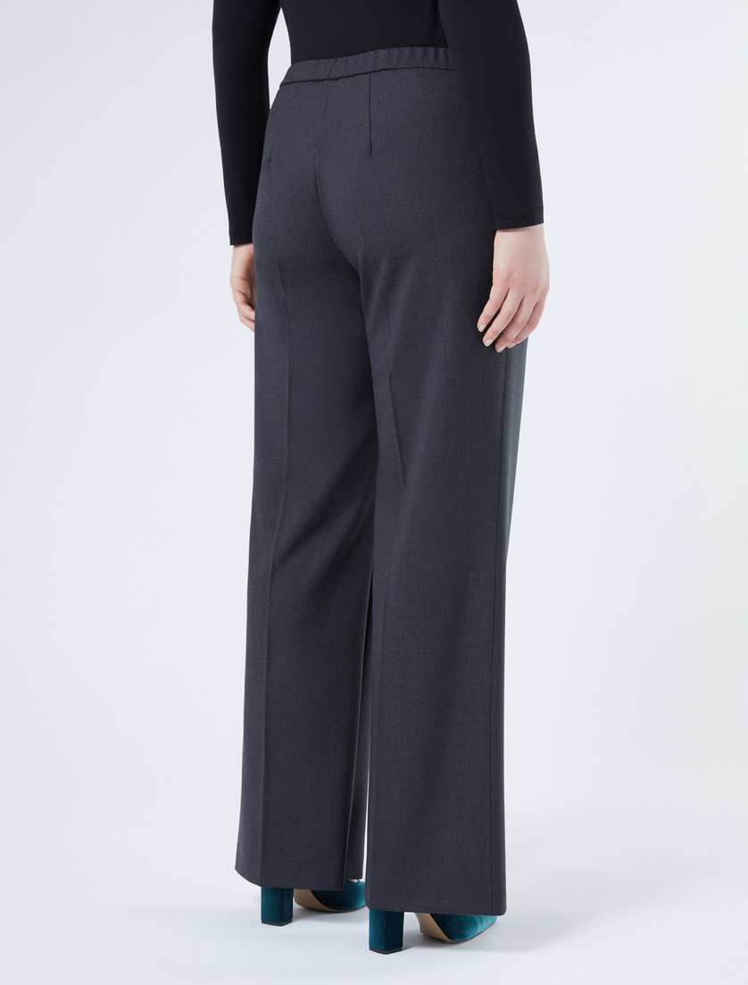 Wide-fit pure woollen cloth trousers - DARK GREY - Marina Rinaldi - 4