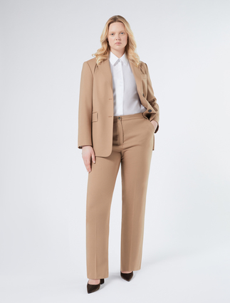Wide-fit pure woollen cloth trousers - Marina Rinaldi