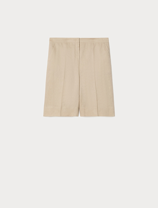 Linen canvas Bermuda shorts - Marina Rinaldi
