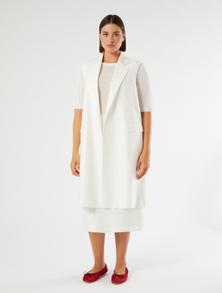 Linen gilet - WHITE