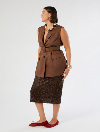 Linen canvas gilet - Marina Rinaldi