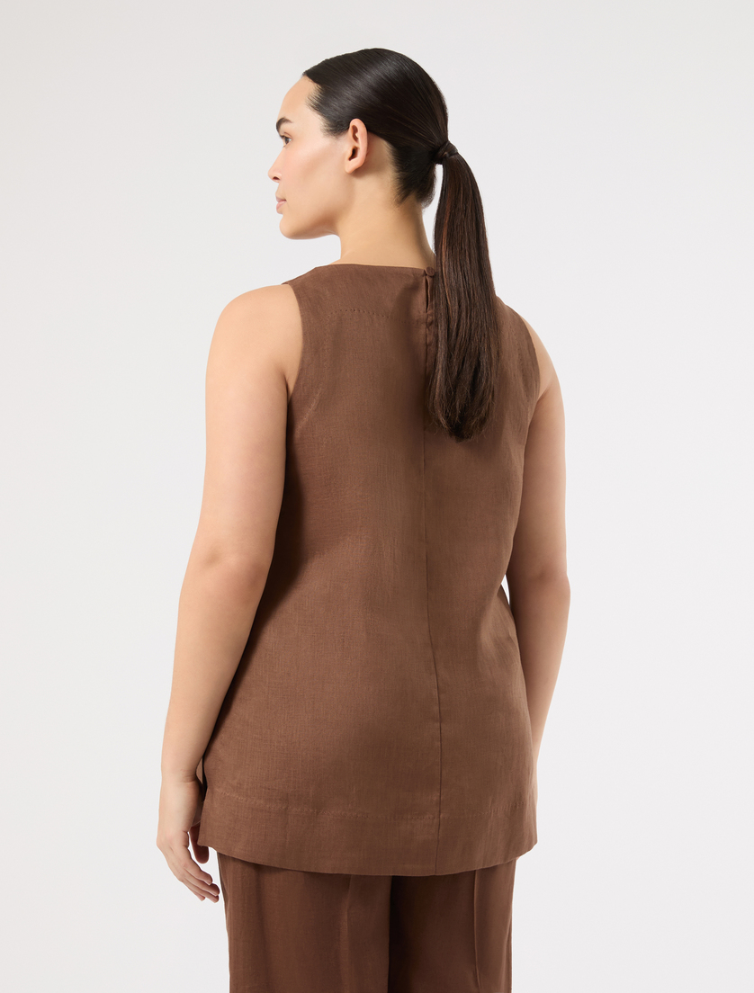 Linen canvas top - COCOA - Marina Rinaldi - 4