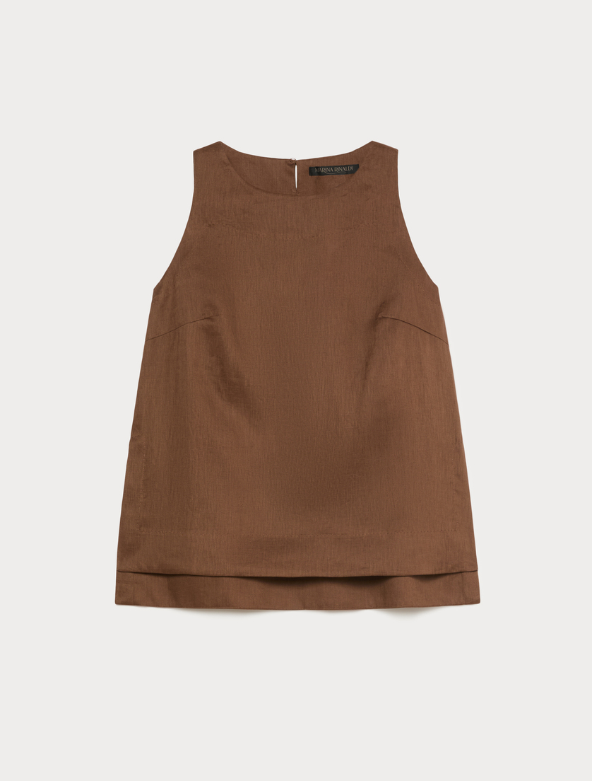 Linen canvas top - COCOA - Marina Rinaldi