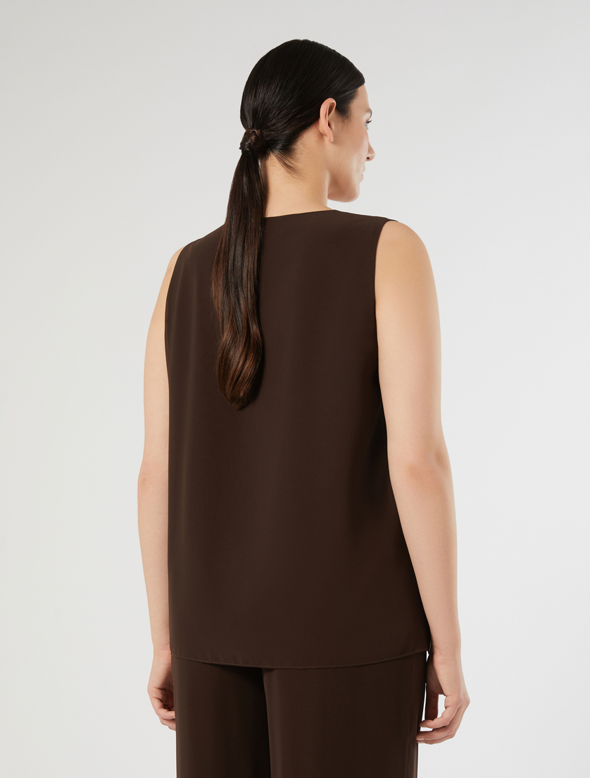 Georgette top - DARK BROWN - Marina Rinaldi - 4