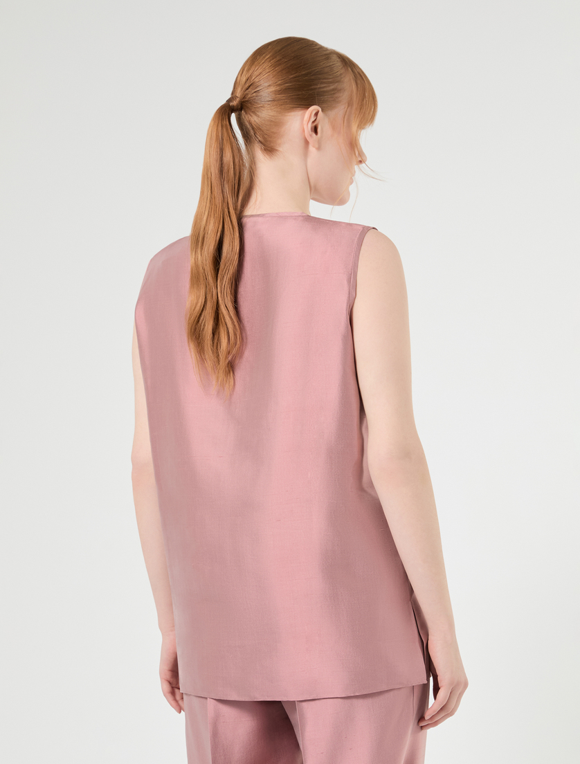 Light shantung silk top - PINK - Marina Rinaldi - 4