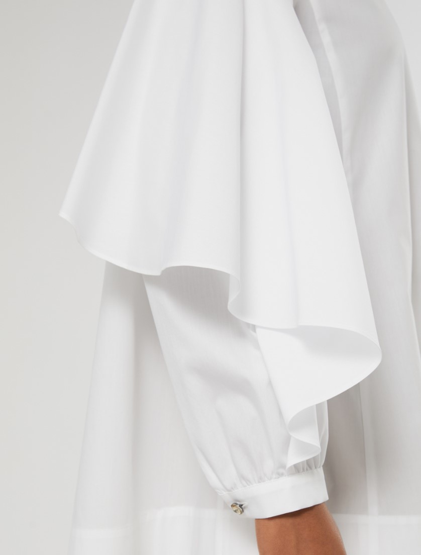 Cotton poplin tunic - OPTICAL WHITE - Marina Rinaldi - 5